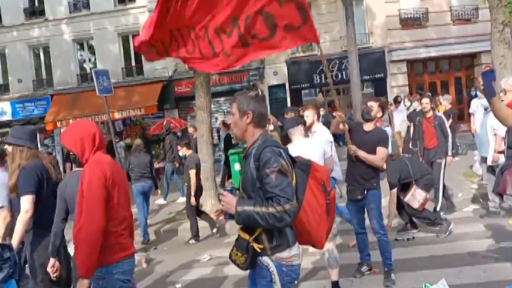 Communists attacked a Catholic parade in Paris