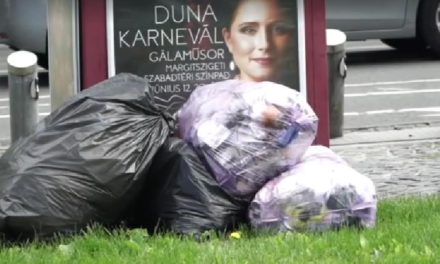 Das Weihnachts-Budapest schwimmt im Müll. Video 