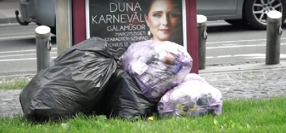 La Budapest del Natale nuota nella spazzatura. video 