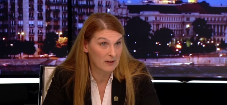 Krisztina Baranyi Naziszed the representative from Jobbik in pub style - Video