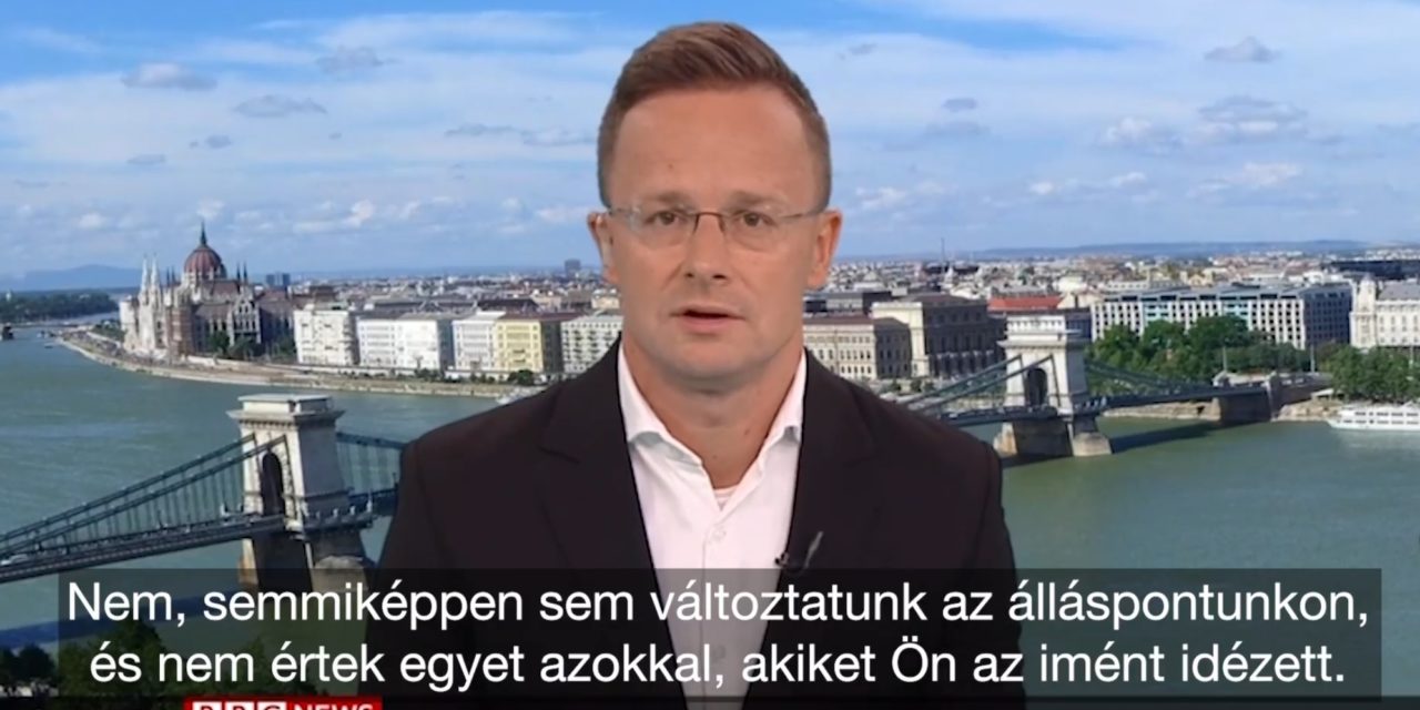 Szijjártó to the BBC: we will not change our position in any way (Video)