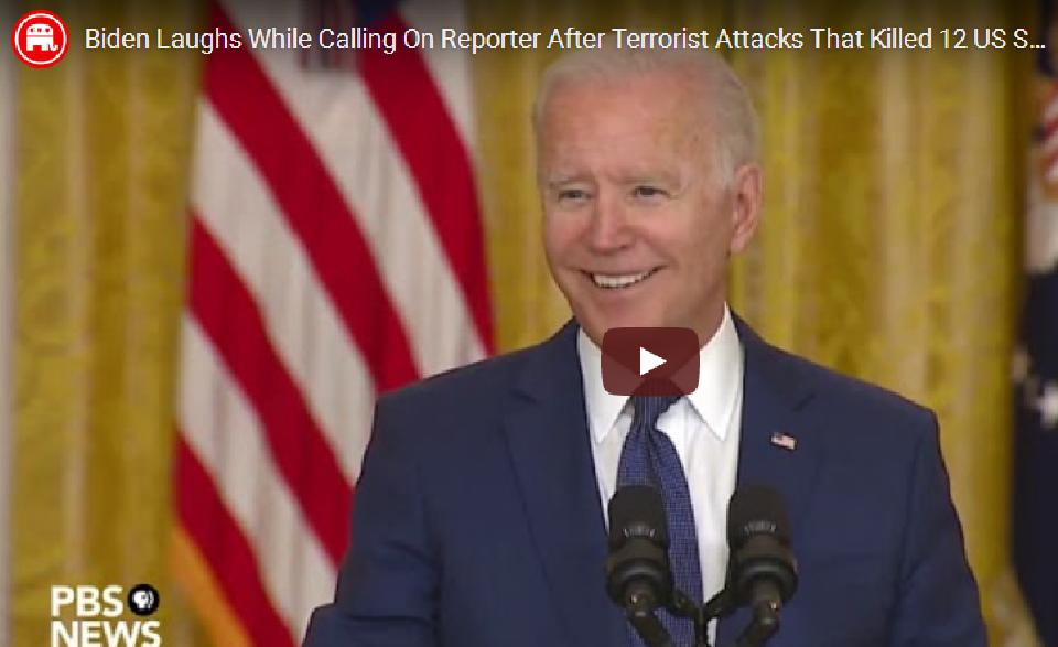 They are looking for responsibility for the 100 dead in Afghanistan. Biden just laughed… 