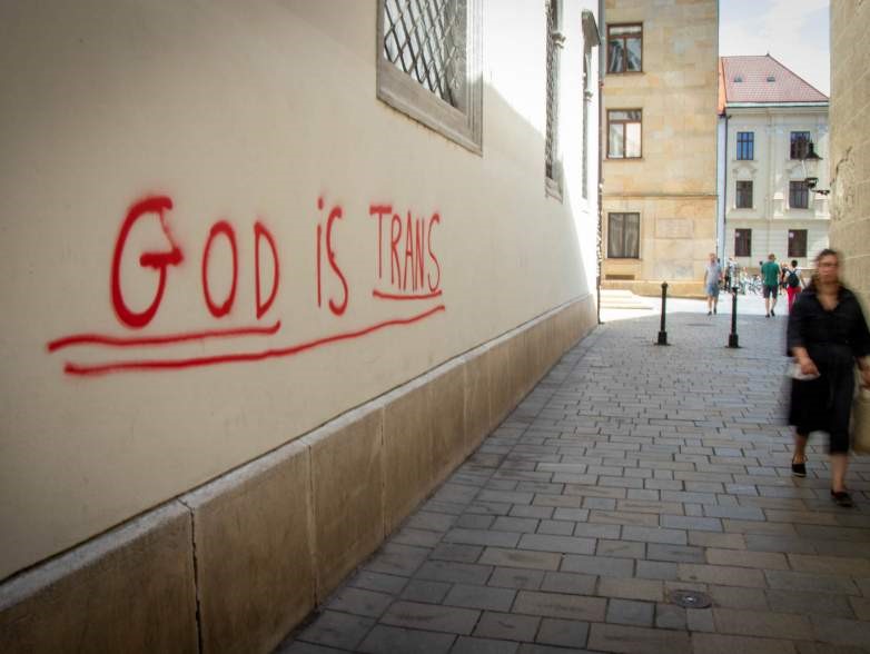 Sie ermitteln im Fall von Graffiti in Bratislava