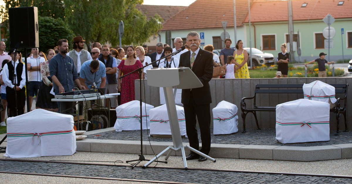 László Kövér gives a speech in Somorján/Source: felvidek.ma
