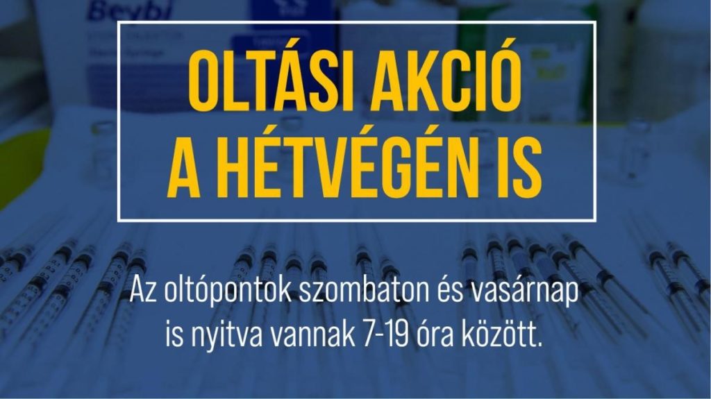 Oltás hétvégén