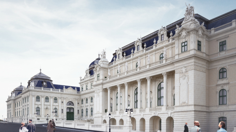 Der Budavári-Palast kann wieder im Licht der Jahrhundertwende erstrahlen