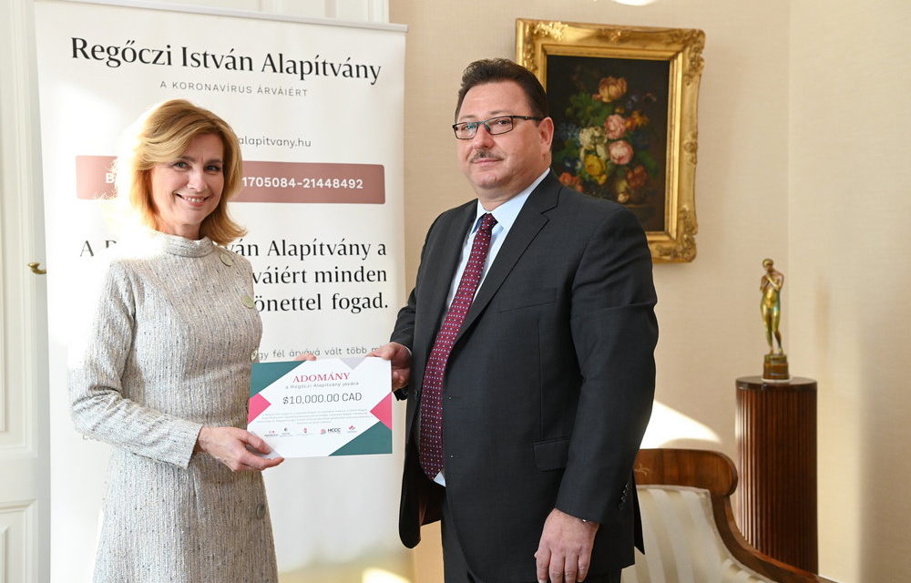 Spende von Ungarn aus Toronto an die Stiftung Regőczi