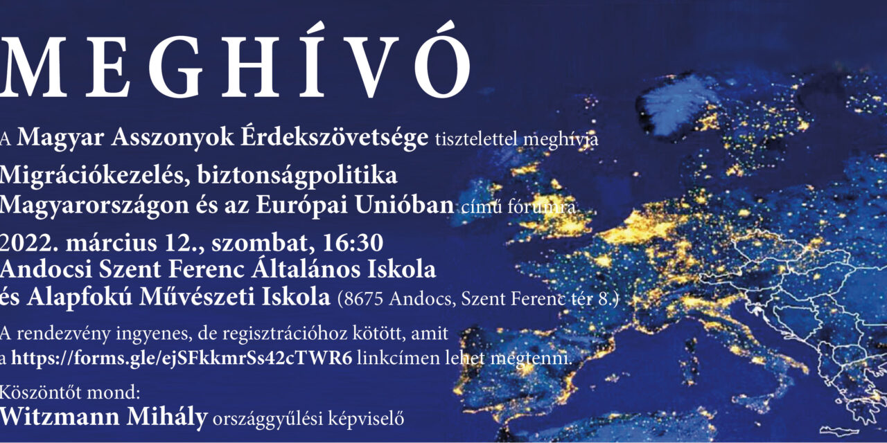 Meghívó: Migrációkezelés, biztonságpolitika Magyarországon és az Európai Unióban