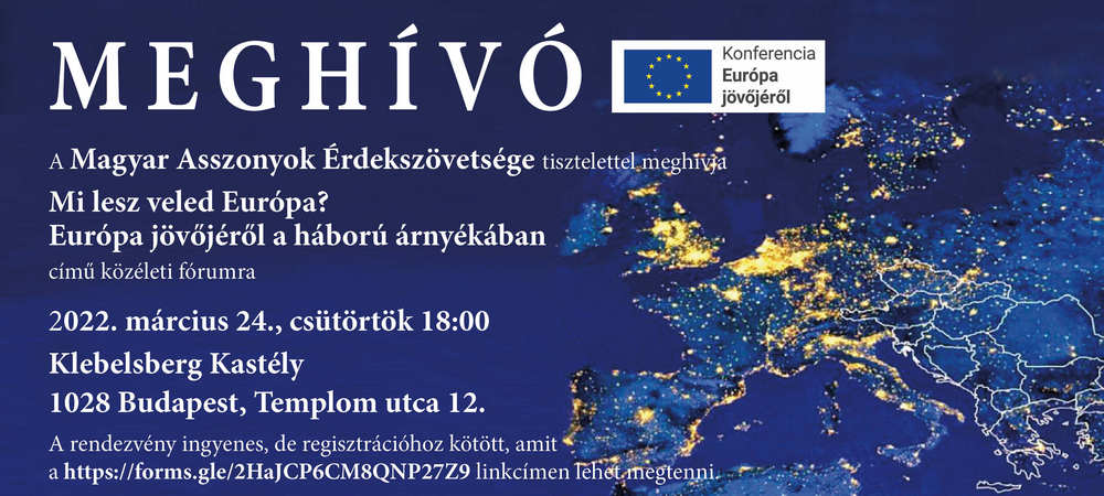 Invitation to the public forum on the future of Europe in the shadow of war