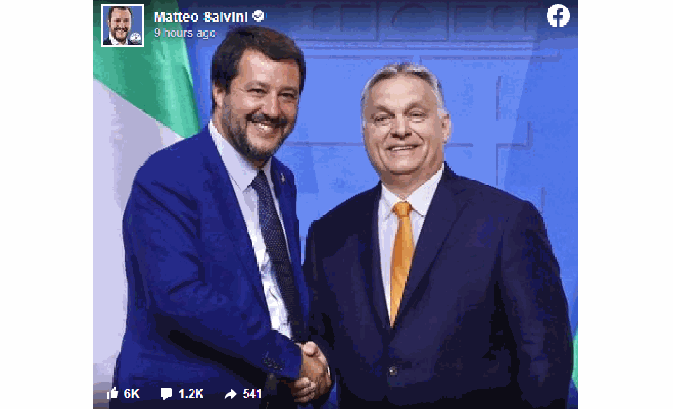 Matteo Salvini gratulierte Fidesz zu seinem Sieg