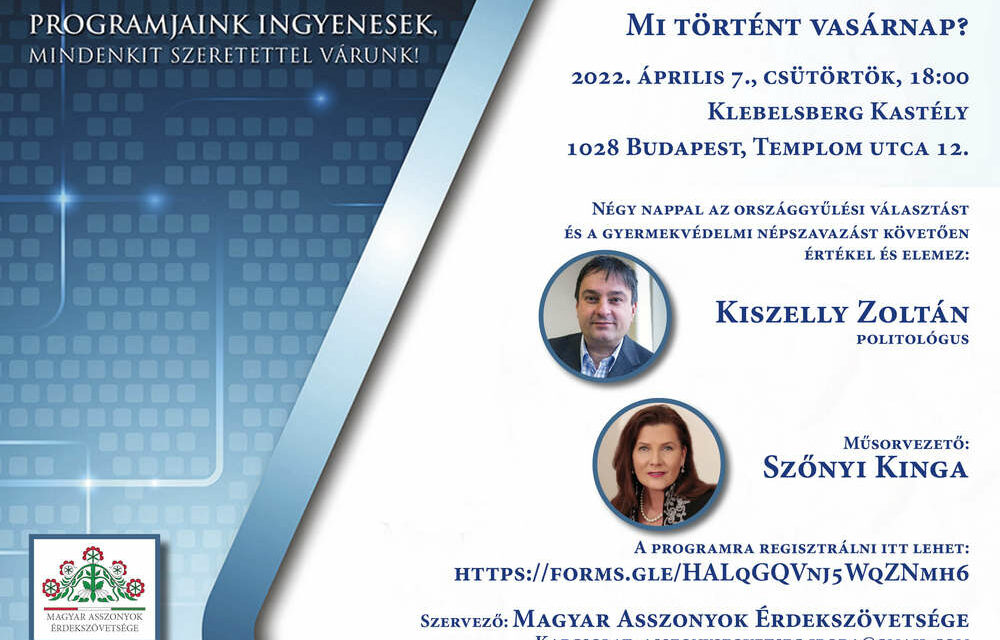 What happened on Sunday? - invitation to Zoltán Kiszelly&#39;s election evaluation forum 
