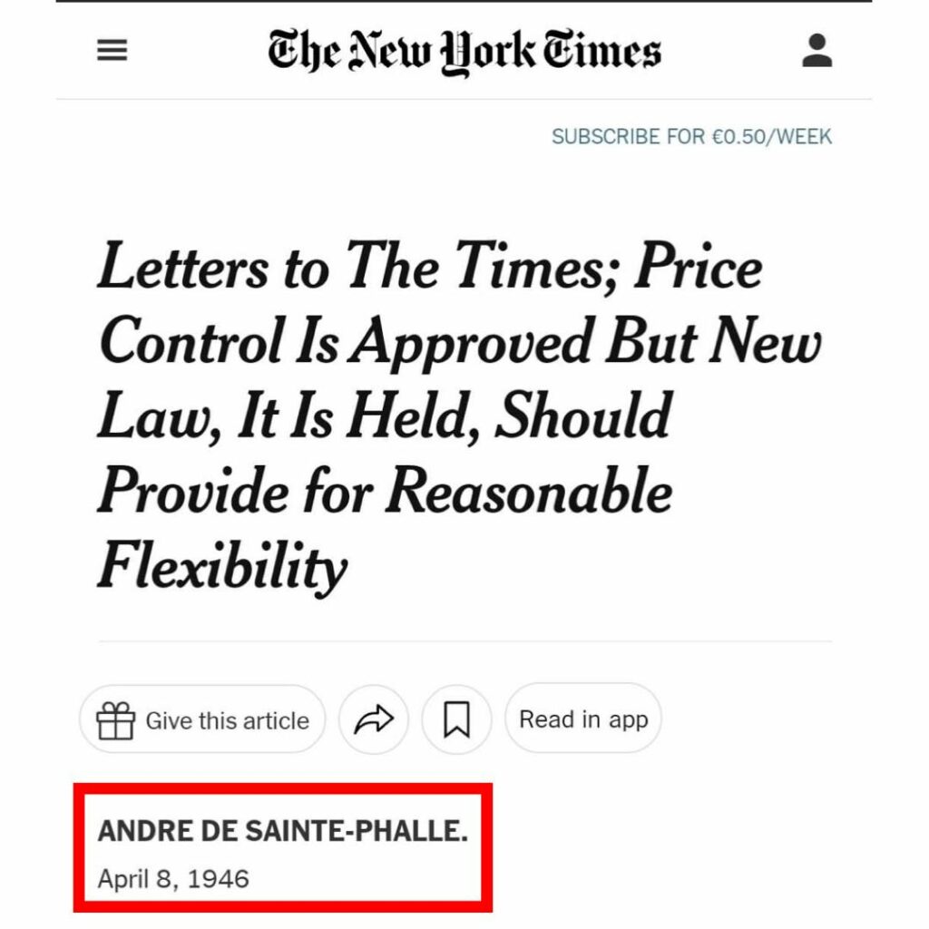 Articolo del New York Times