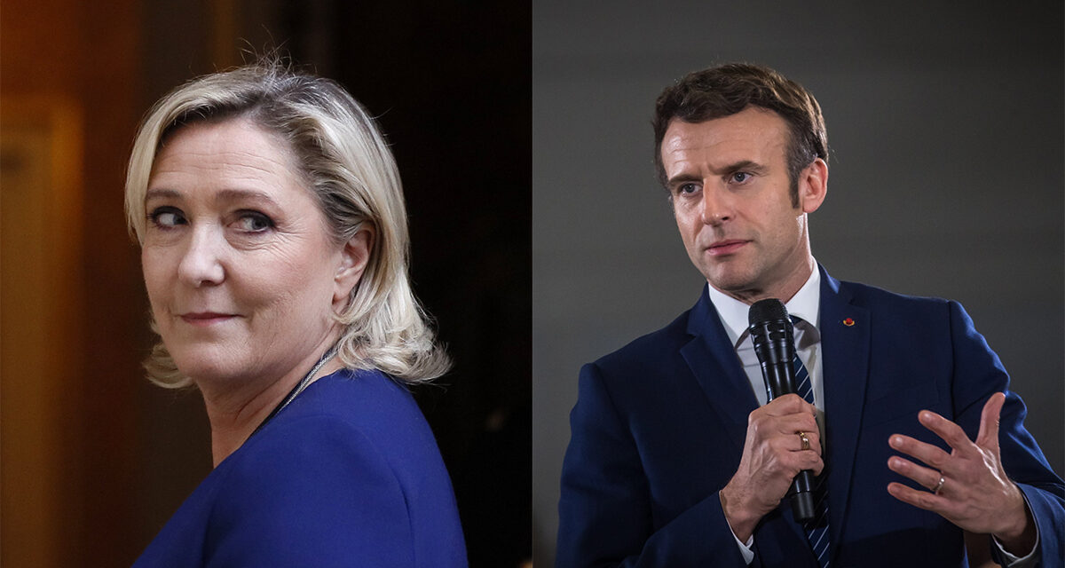 Macron und Le Pen im Achtelfinale. Ein minimaler Unterschied entscheidet. 