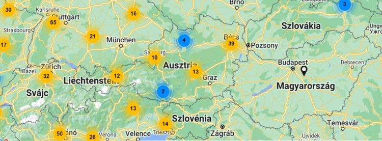 osztrák térkép