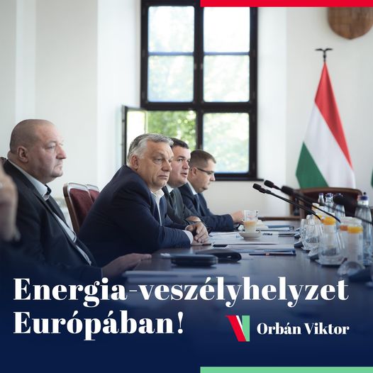 The cabinet met because of the European energy emergency