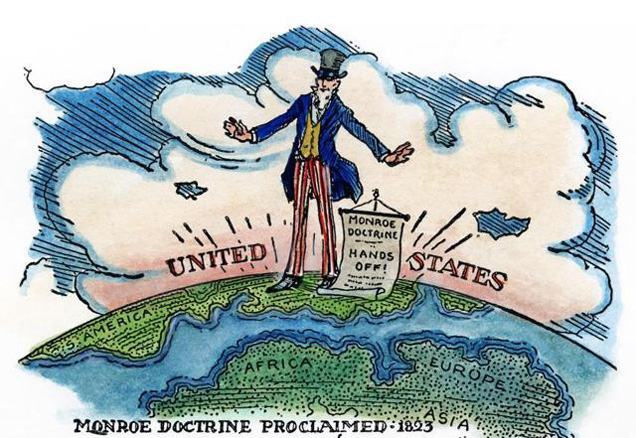 An American newspaper demands a review of the Monroe Doctrine because of the Chinese balloon
