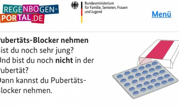 Il sito web del governo tedesco ha raccomandato un bloccante della pubertà