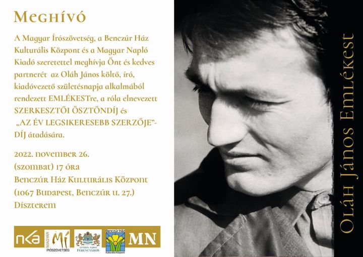 Invitation to the János Oláh memorial evening