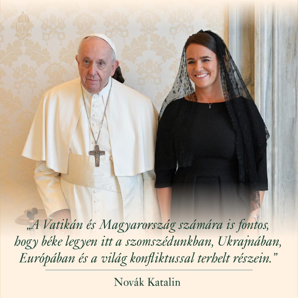 Papa Ferenc e Katalin Novak