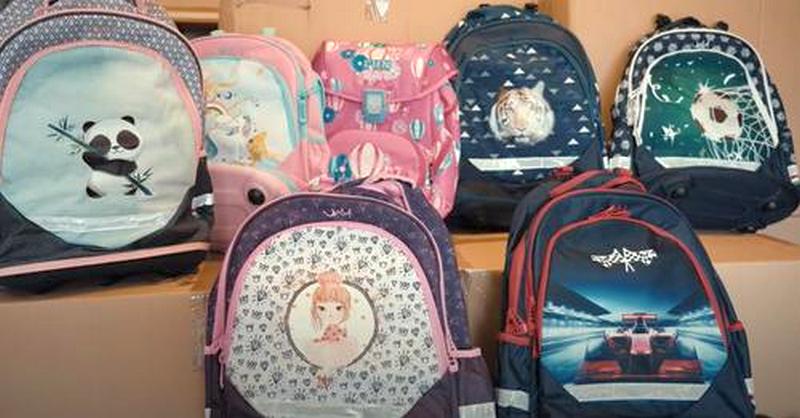 Ten thousand school bags
