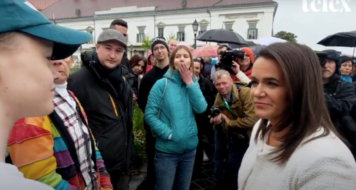 Katalin Novák ha sorpreso i manifestanti (video)