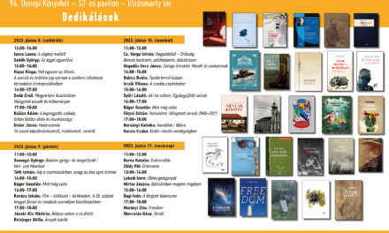 Dediche di Magyar Napló Publishing alla 94a Settimana del libro festivo