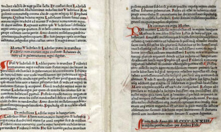 The chronicle of the Hungarians is 550 years old