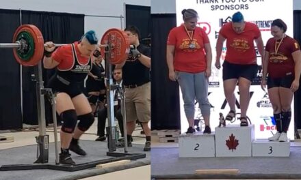 L&#39;uomo vince i campionati canadesi di powerlifting femminile