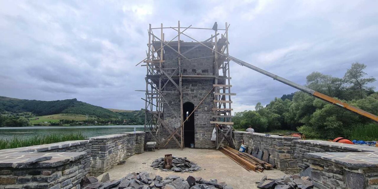 The church of the submerged settlement is being rebuilt as a symbol of togetherness