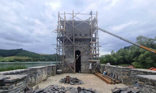 The church of the submerged settlement is being rebuilt as a symbol of togetherness