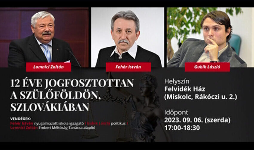 Invitation: Deprived of rights for 12 years in his homeland, Slovakia