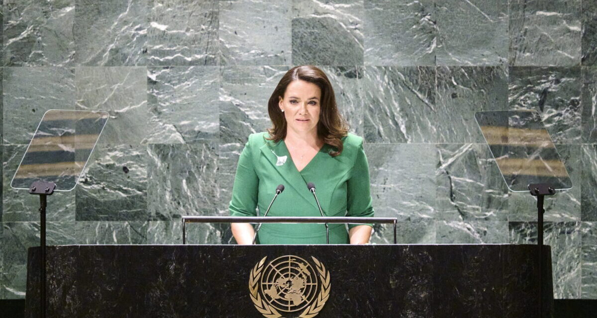 Novák Katalin is felszólalt az ENSZ-ben (videó)