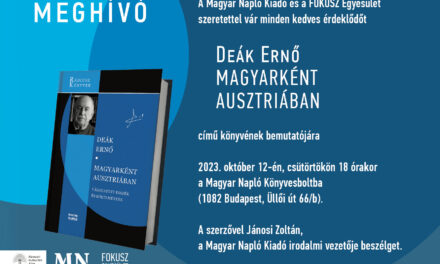 Book presentation - Ernő Deák: As a Hungarian in Austria