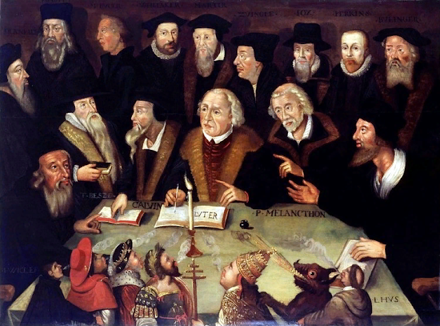 Obrazy zapowiadające światło zmieniające świat i Reformację - z fragmentami listów Kálvina