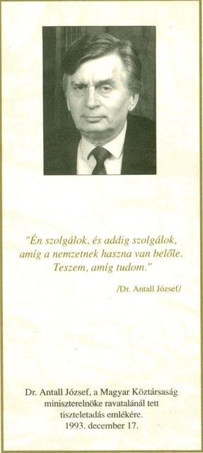Carta commemorativa di József Antall
