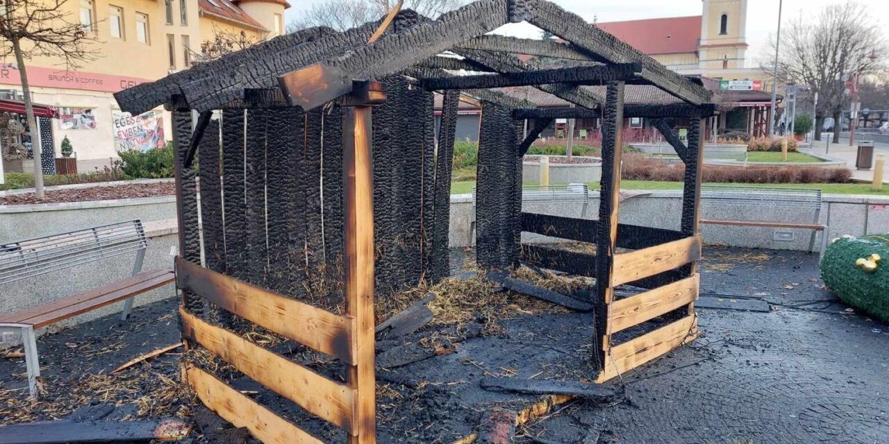 The nativity scene in Siófok fell victim to deliberate arson