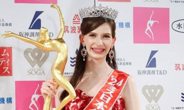 Ein Hinweis auf psychische Probleme: Ein in der Ukraine geborenes Mädchen ukrainischer Eltern wurde zur japanischen Schönheitskönigin