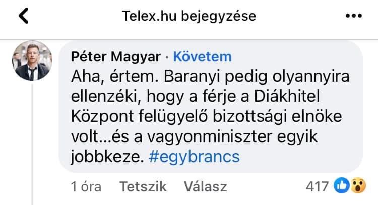 Magyar Péter komment