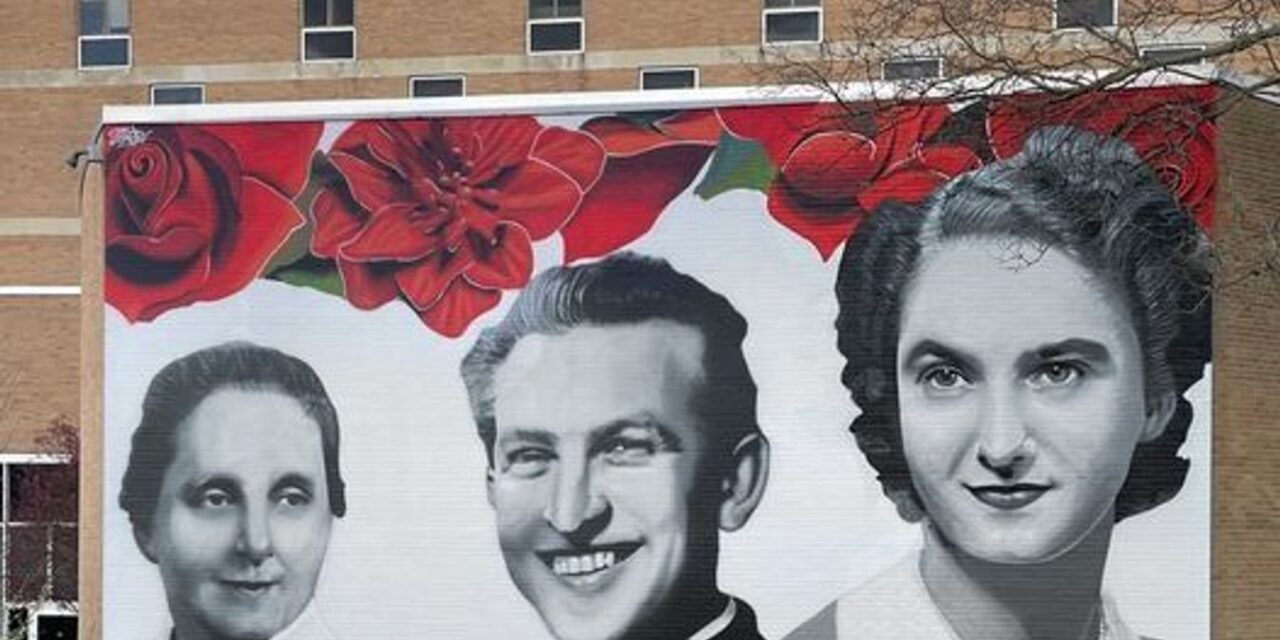 Na ścianie amerykańskiego szpitala namalowano portrety węgierskich bohaterów