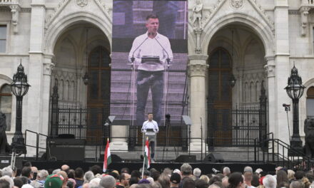 Péter Magyar was not a little sarcastic about the number of people participating in his demonstration
