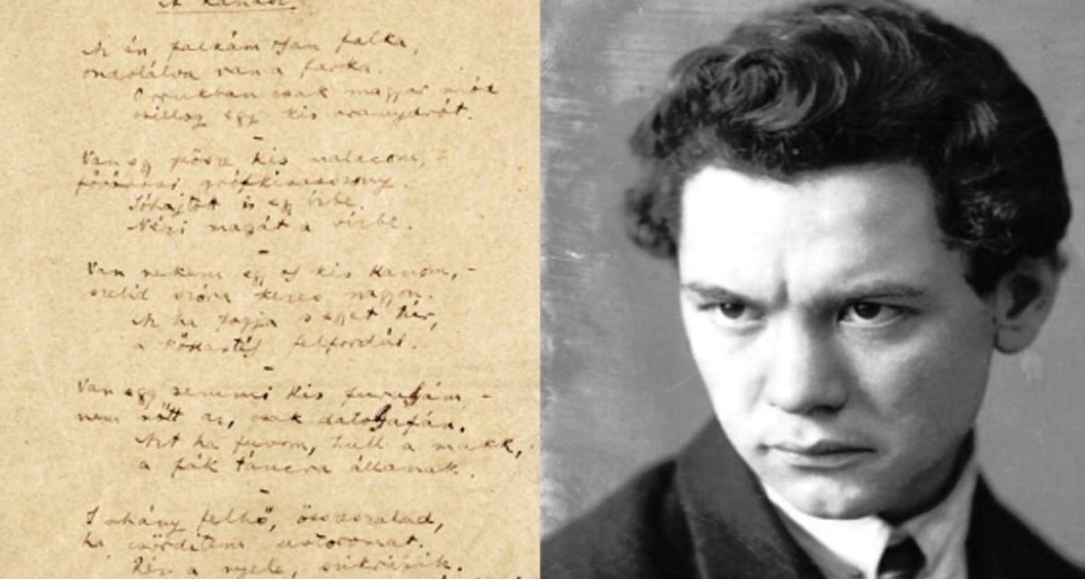 A manuscript of Attila József, believed to be lost, has been found, and you can bid on it