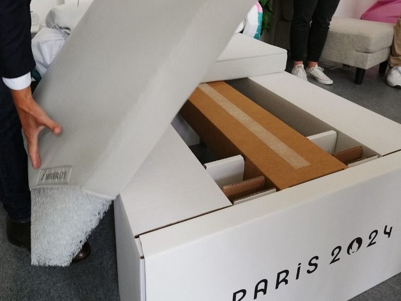 The eyes of the Olympic competitors were poked out with cardboard beds