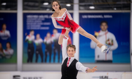 Our new pair of figure skaters dances around the world dressed as Matyó to Hungarian folk music