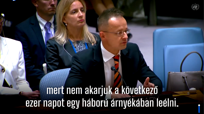 Szijjártó: We don&#39;t want to spend another thousand days in the shadow of war