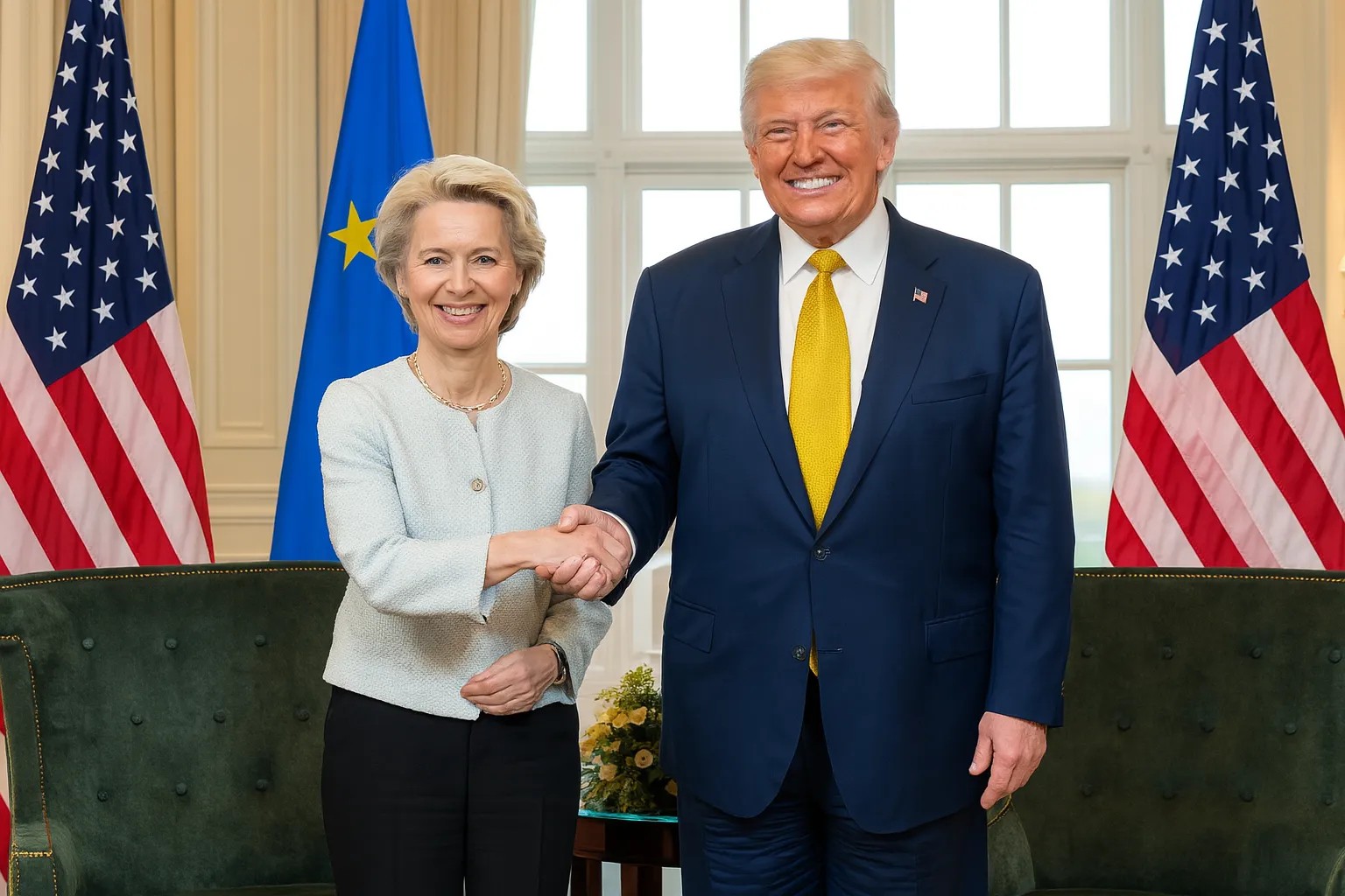 Donald Trump ursula von der Leyen