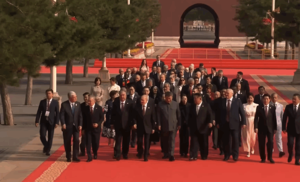 kína találkozó hszi csin-ping putyin kim dzsongun ünnepség peking