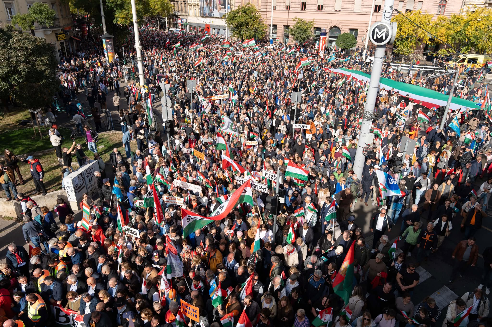 A békemenet résztvevői