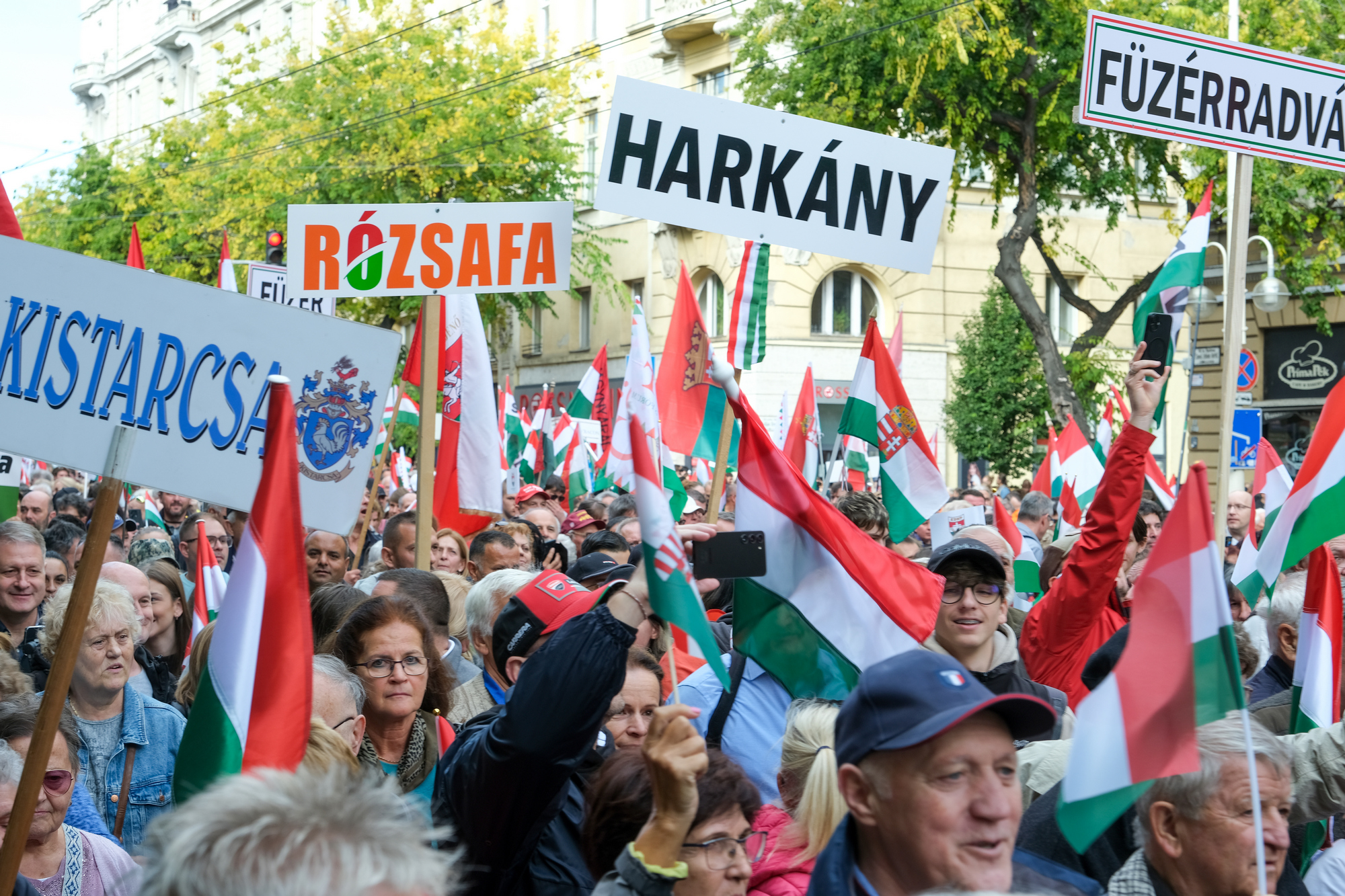 A békemenet résztvevői