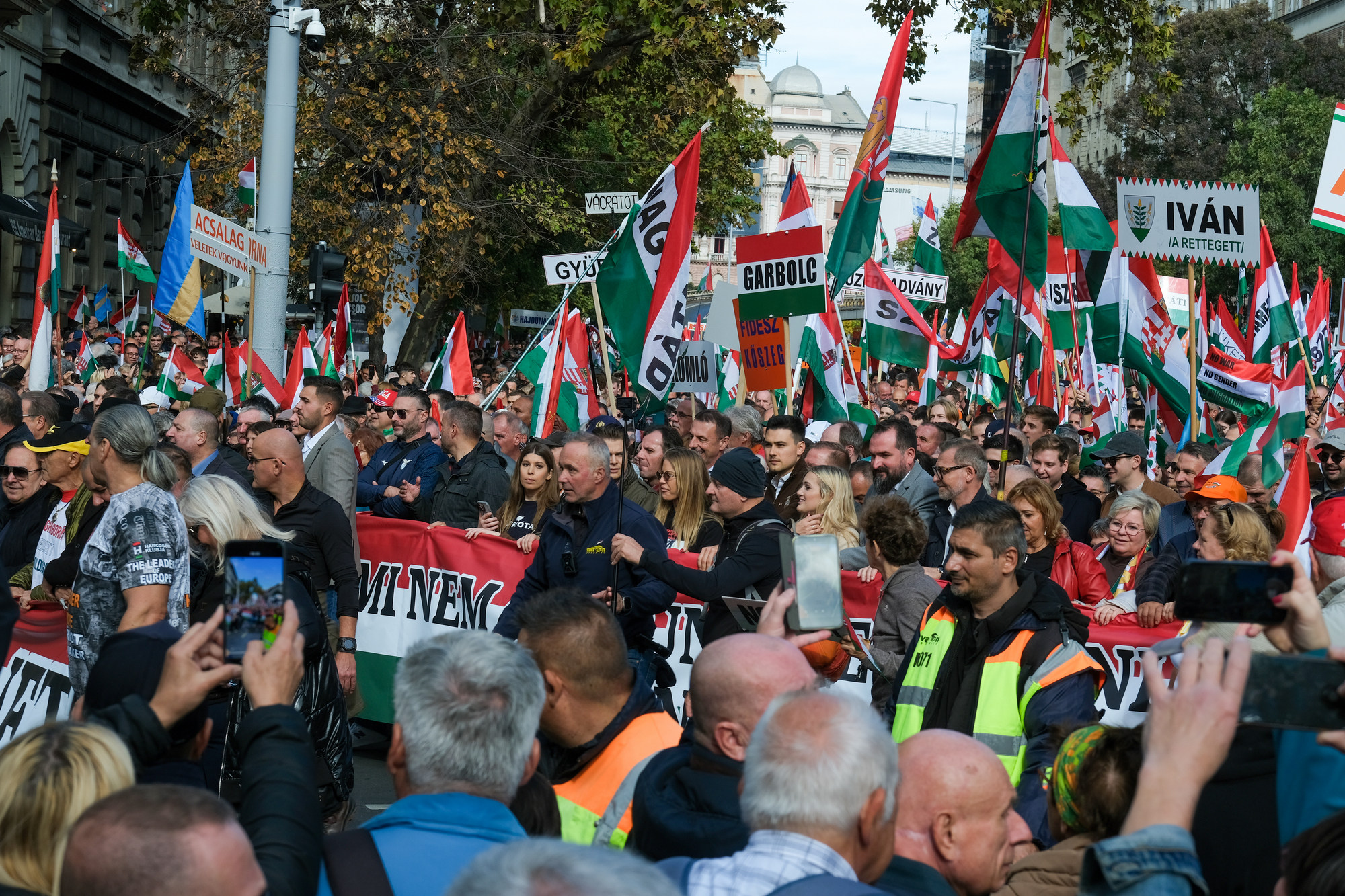 A békemenet résztvevői