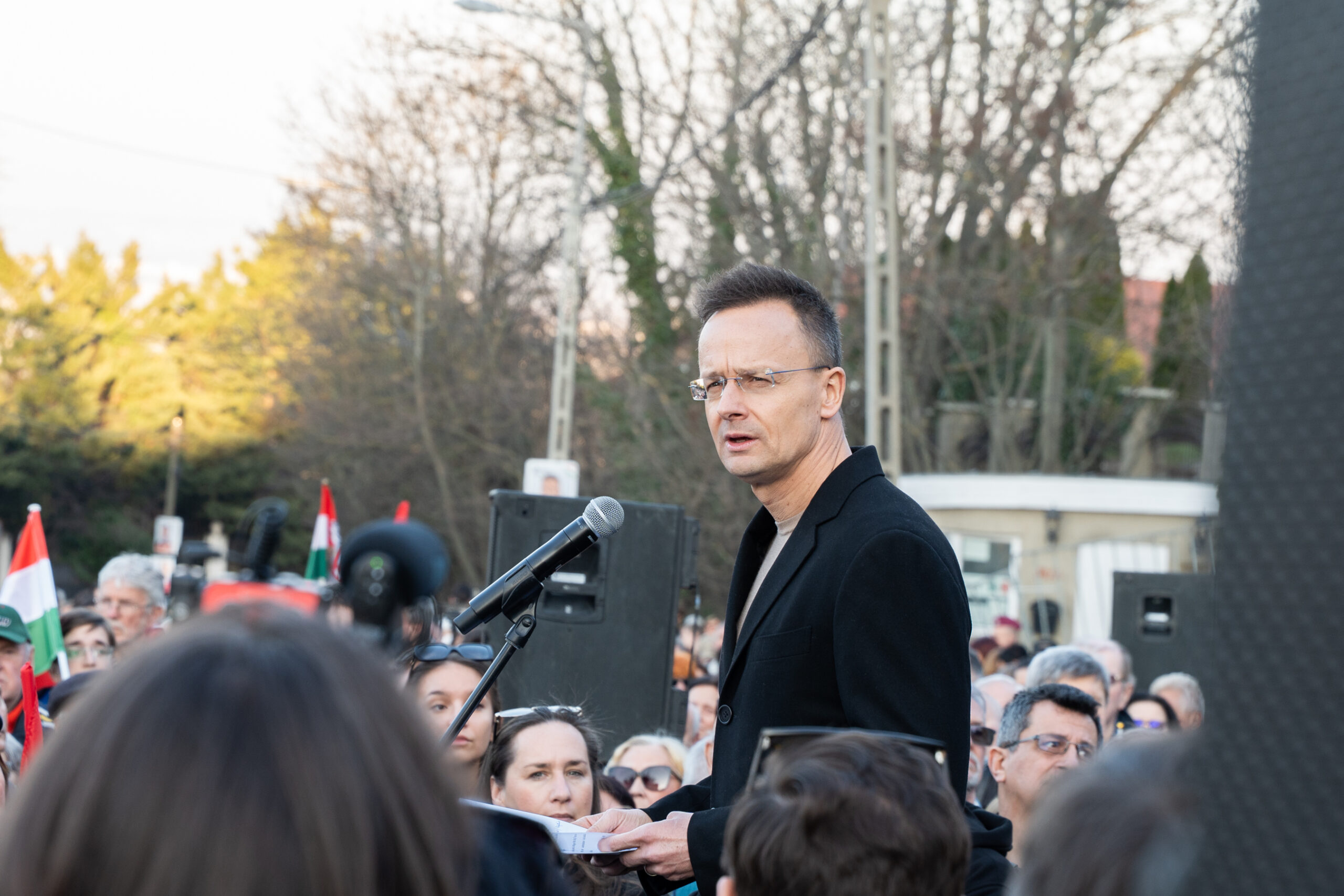 Szijjártó-tüntetés